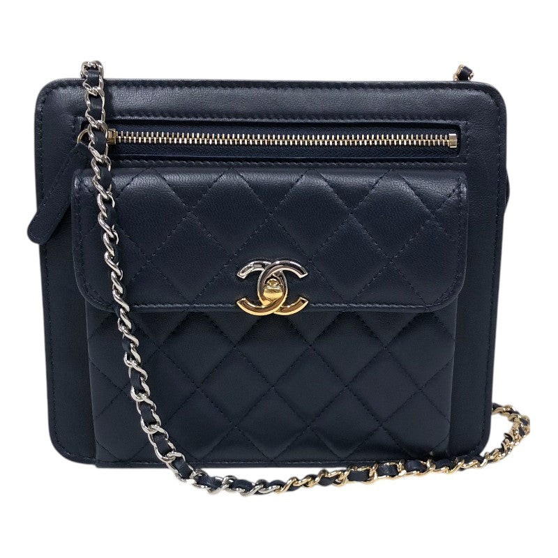 CHANEL Gold Lambskin Matelasse Chain Shoulder Bag for Women #Ok691
