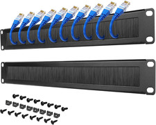1U Rack Mount Cable Management Panel with Brush,Rack Brush Panel for 19 Inch Ser