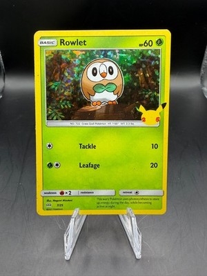 TCG POKEMON ROWLETT 7/25 25TH ANNIVERSARY MCDONALDS HOLO (B)