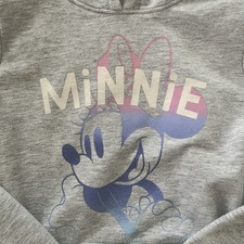 Disney x Jumping Beans Girls Size 7 Minnie Mouse Graphic Hoodie Sweatshirt Gray