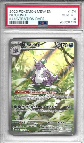 Nidoking 174/165 Sv: Scarlet & Violet 151 Illustration Rare IR PSA 10