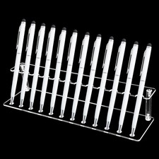 Acrylic Pen Display Stand 12 Slots 1.5cm Pen Stand Display Clear Pen Holder S...
