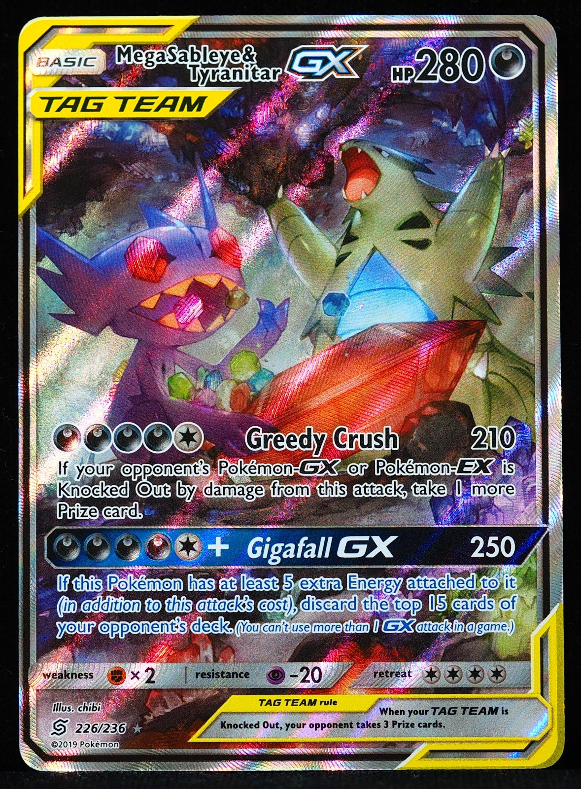 Mega Sableye & Tyranitar GX #226/236 Pokemon Card