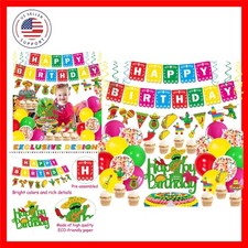 68 PCS Fiesta Birthday Decorations Happy Birthday Banner Mexican Cake Cupcake...