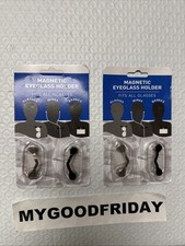 Universal Magnetic Eyeglass Holder Wire Holder Name tag Badge Holder 4 In 2 Pack