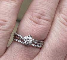 Beaver Brooks White Gold Engagement Ring And Wedding Band - Maple Leaf Diamonds