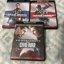 Captain America Trilogy (4K Ultra HD/￼Blu-ray)  Civil War, First Avenger, Winter