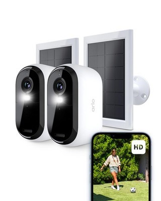 Essential 2 HD Video Überwachungskamera Outdoor kabellos & 2 Solarmodule,