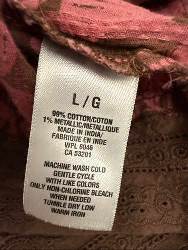 vintage y2k 2000s babydoll top aeropostale large floral brown summer camisole - Picture 10 of 11