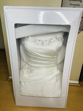 David's Bridal Wedding Dress Gown Lace & Beads in Memories Gown Preservation Box