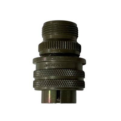 Amphenol 16S-6SR Circular Connector 4 Pin Military Style Threaded Plug Olive