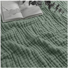 King Size Muslin Blanket - Soft  Lightweight Bedding