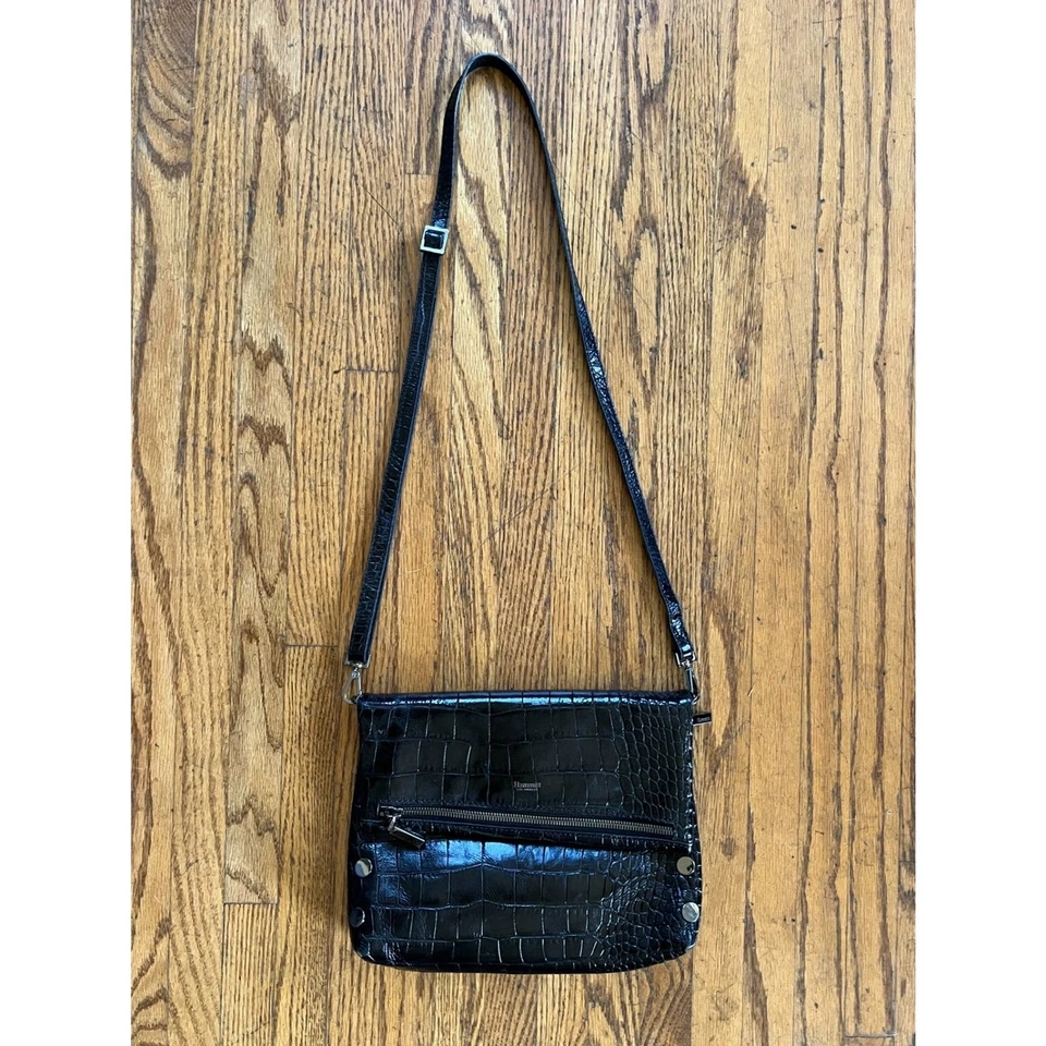 Hammitt Los Angeles Black Texture Shoulder Cross Body Handbag Women's Size Small - Image 4 of 4