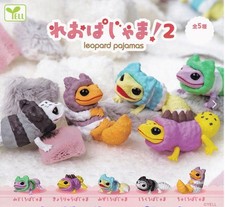 Figurine miniature neuve Gashapon Leopard Gecko in Pyjamas Vol.2 set complet