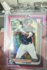 2024 Bowman - Chrome Prospects Luis Baez #BCP-66 Fuchsia Refractor /199 (RC)