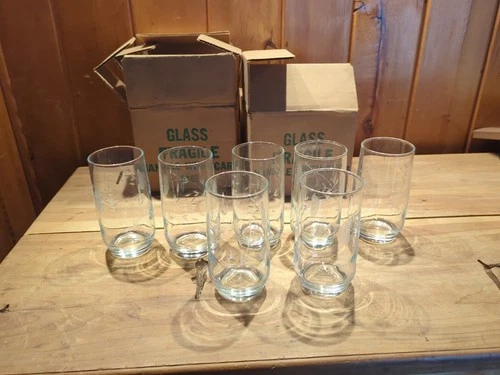 7 PRINCESS HOUSE ETCHED HERITAGE BEVERAGE GLASSES - (# 460)