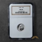 1950 Roosevelt Silver Dime 10c - NGC MS66 - Philadelphia