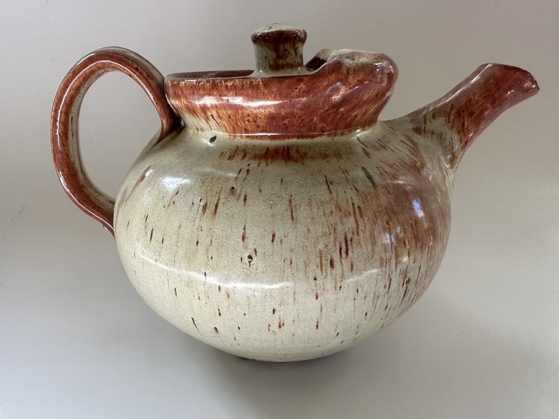 Vintage A.R. Cole Pottery Tea Pot North Carolina Sanford NC Studio Signed USA