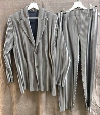 homme plisse ISSEY MIYAKE jacket pants set hologram stripe size 2, 3 used