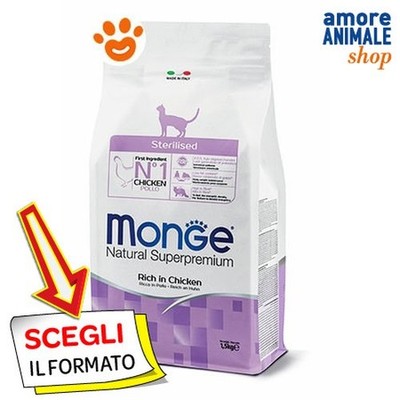 Monge Cat Natural Supremium Steril Huhn Katzen 400 Gr / 1,5 / 10 KG