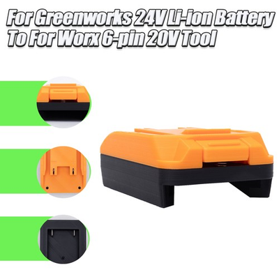 #ad Adapter For Greenworks 24V Li Ion Battery To For Worx 6 pin 20V Power Tools $33.59