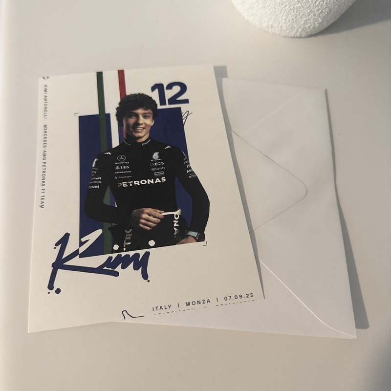2026 KIMI ANTONELLI MERCEDES AMG F1 Formula 1 Team Card 5” x 7” Greeting Card 🏁
