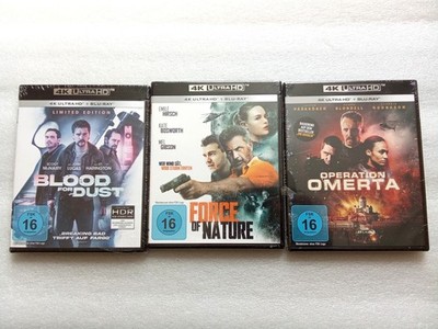 3 mal 4K Ultra HD Filme - Operation Omerta   Blood For Dust   Force of Nature
