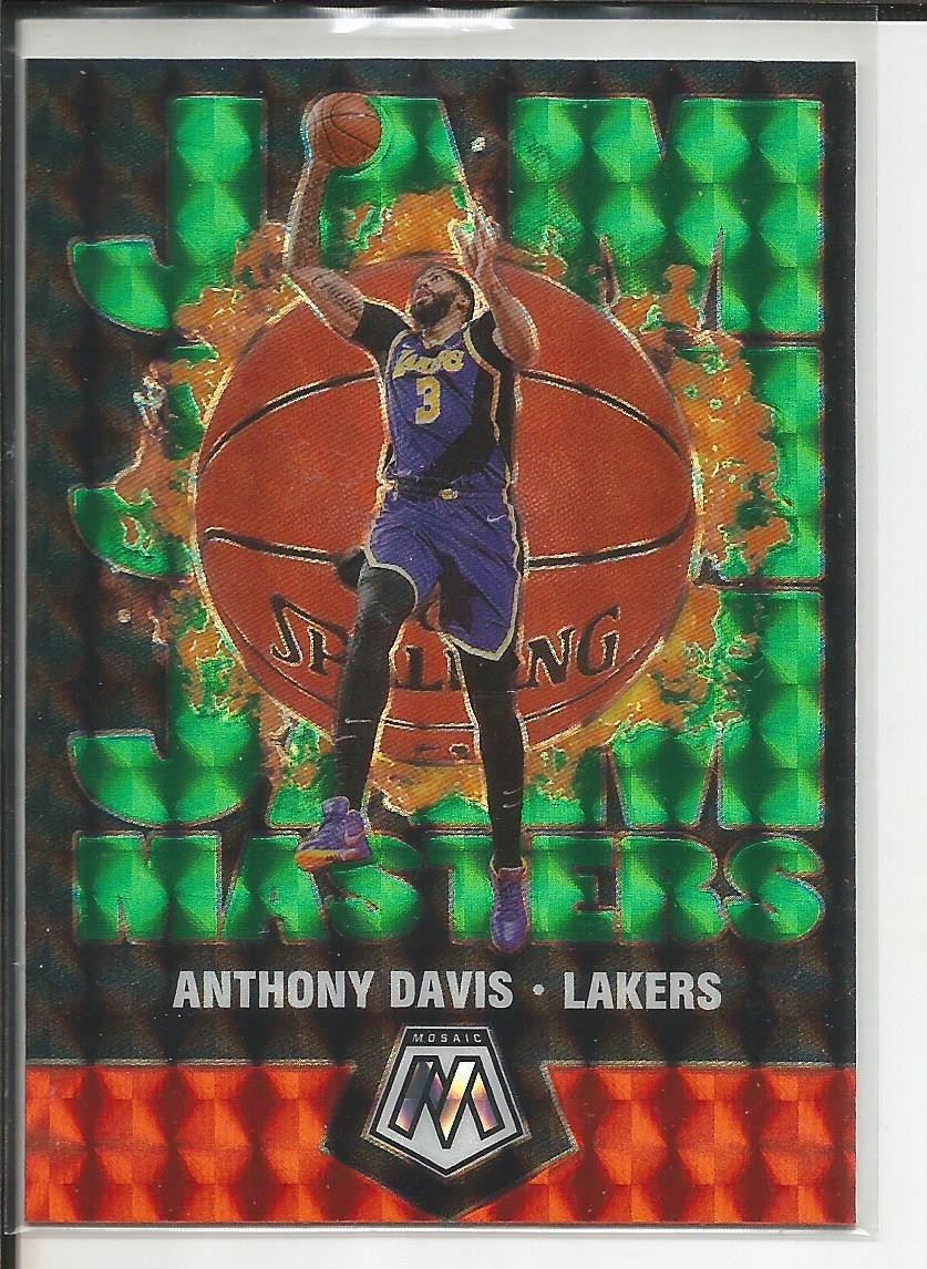 2019-20 Mosaic Jam Masters Anthony Davis GREEN Prizm #17 Lakers 🔥