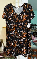 Women's Nine West French Terry Short-Sleeve T-Shirt Dress Size L New With Tags
