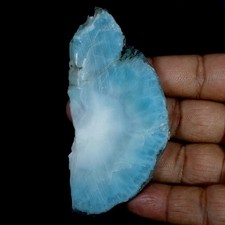 Spiritual Healing Larimar Natural Authentic Slab Rough Blue Gem Stone 198.60 Cts