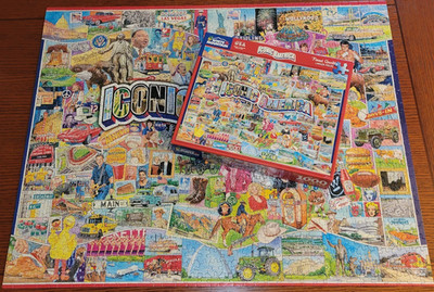 White Mountain ICONIC AMERICA #1552 1000 pc. jigsaw puzzle PRE-OWNED, complete