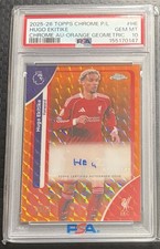 Hugo Ekitike Chrome Premier League 2025/26 Orange /25 Auto