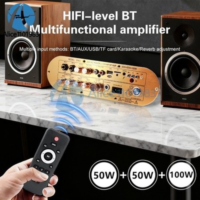D900 Amplifier Board 2.1 Channel BLE5.0 Digital Amp Board Adjustable Bass Treble
