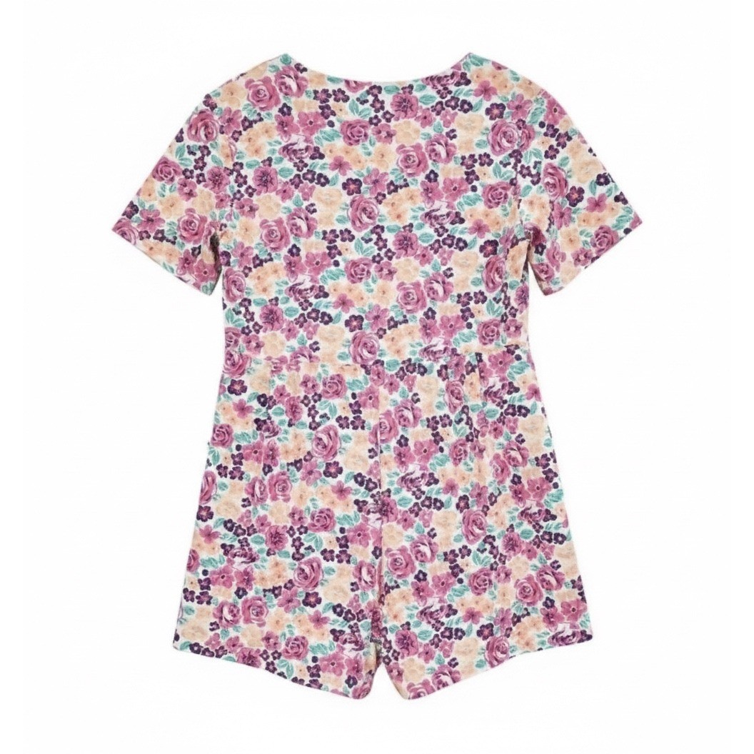 SEPARATE ISSUE Floral Print Button Front Romper J… - image 2