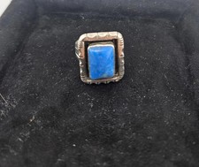Sterling Silver Ring with Blue Stone