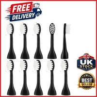 Suri Electric Toothbrush Replacement Heads 10 Pcs Nylon Bristle Medium Firmness