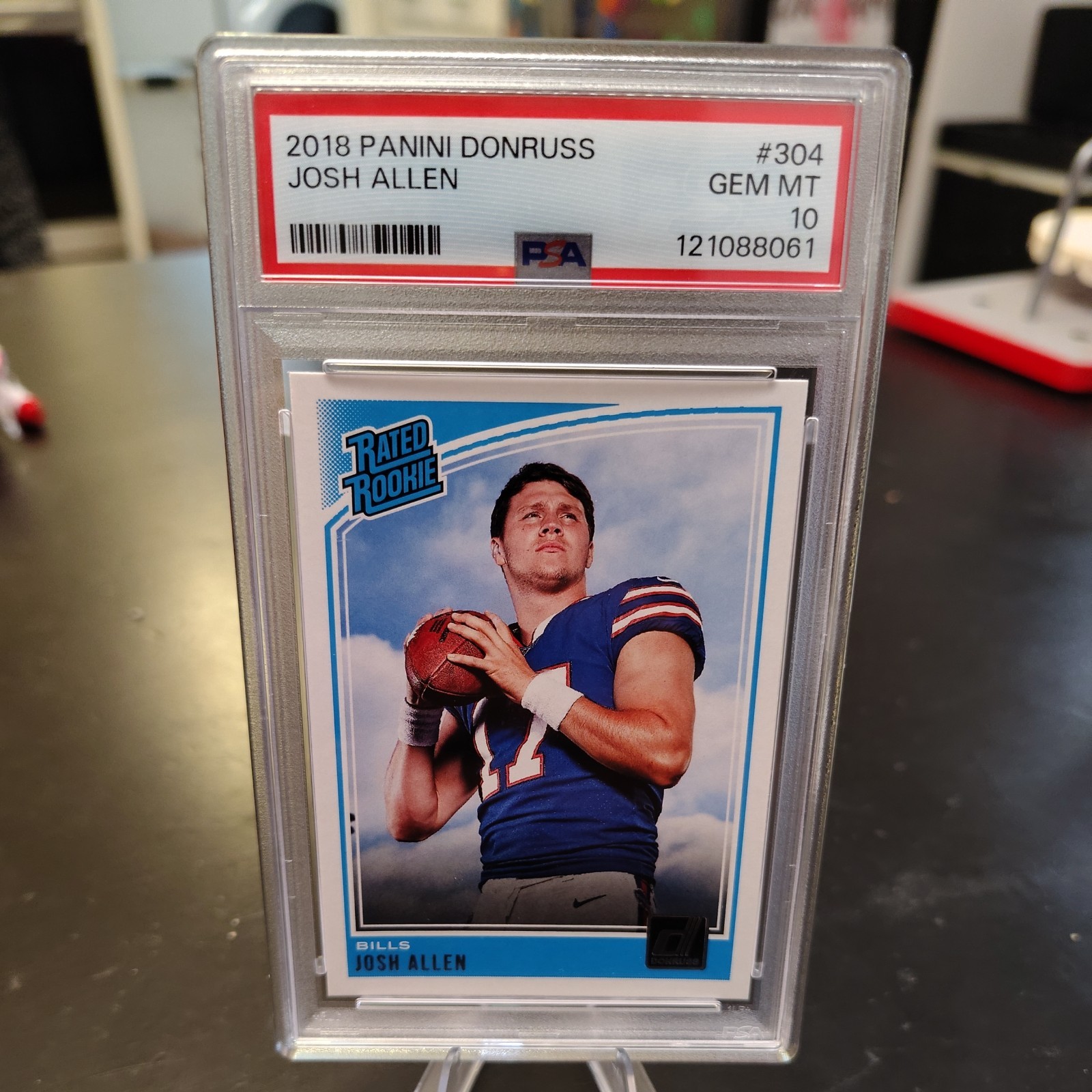 Donruss 2018 Josh Allen Rated Rookie RC #304 Buffalo Bills PSA 10 Fresh Slab!! view 1
