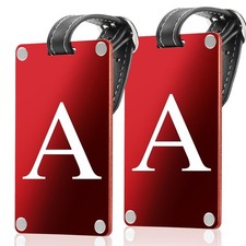 Premium 3-Layer Aluminum Luggage Tags by - Easy to Claim, Laser-Engraved, Pla...