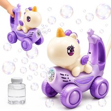 Unicorn Automatic Bubble Machine for Kid Toy 3 4 5 6 7 8 Year Old Little Girl