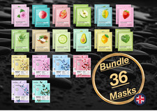 36 Face Mask Sheets Moisturising Plant Botany Fruit Flower Series BULK OFFERS