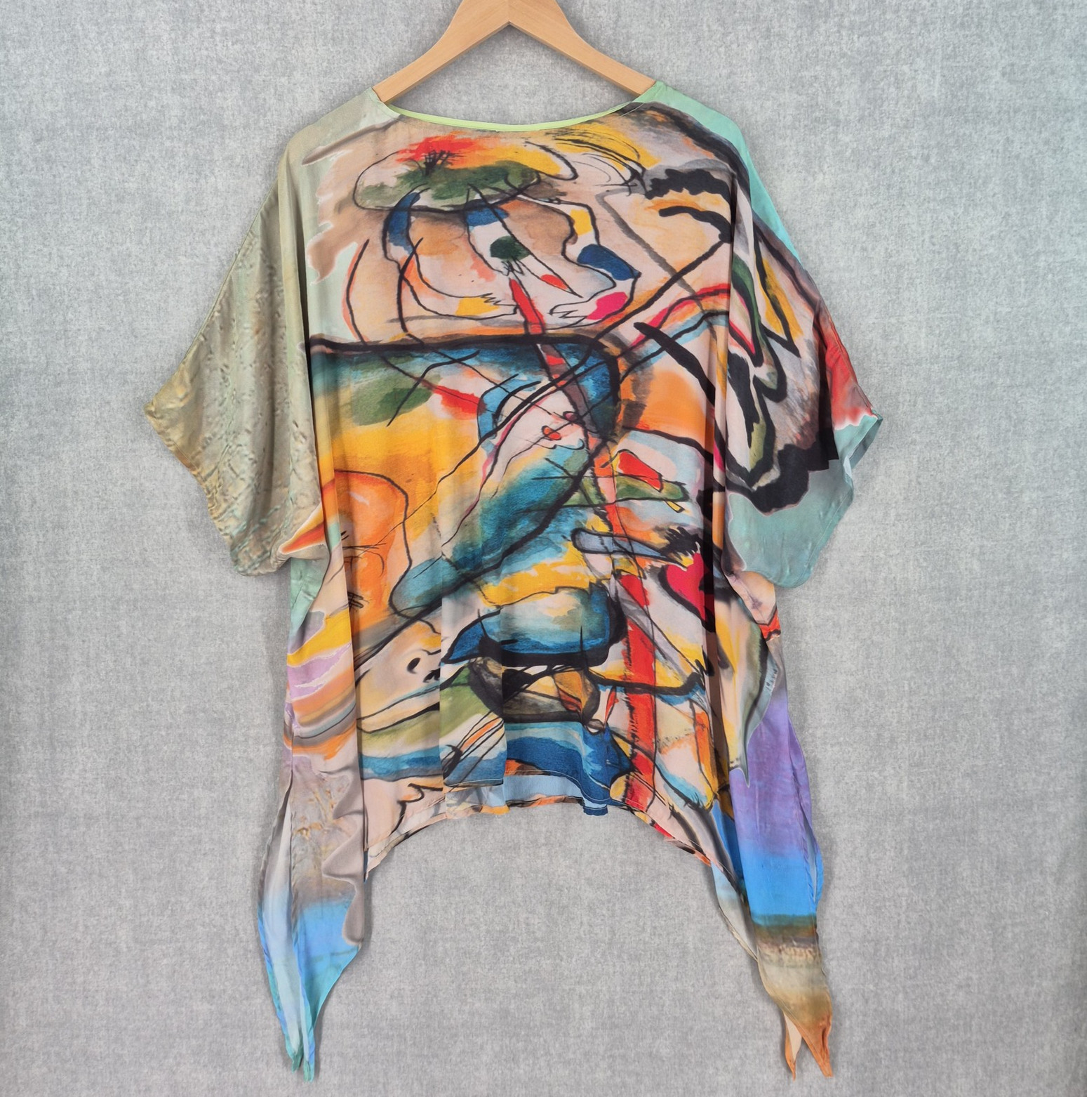 Dilemma Dhun Shroff Kimono OS Silky Colorful Art To Wear Maximalist Modern Boho