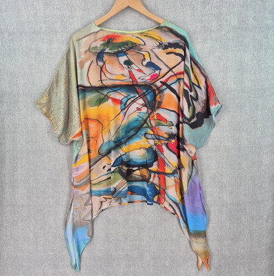 Dilemma Dhun Shroff Kimono OS Silky Colorful Art To Wear Maximalist Modern Boho