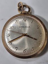 1973 Caravelle by Bulova Pocket Watch Engraved Retirement Gift