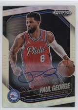 2024-25 Panini Prizm Black Silver Prizm Auto Paul George #110 Auto