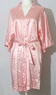 Escalier Pink Silky Lace Robe Women's Size Small Polyester Spandex Blend New