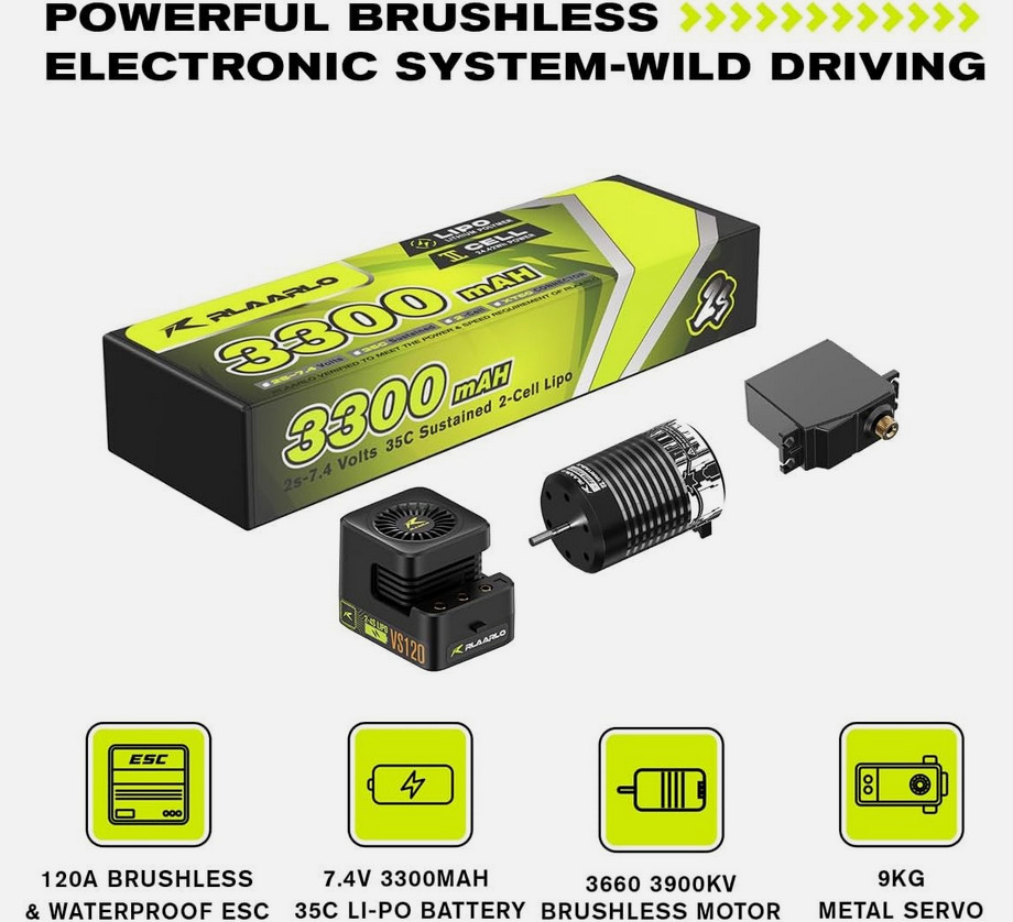 AMORIL 1/10 AK-787 Max 200KM/H 3660 3900KV Brushless Motor RC Car Carbon White