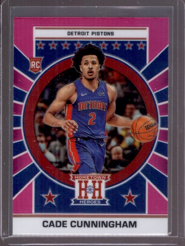 CADE CUNNINGHAM 2021-22 Panini Chronicles Hometown Heroes #651 Pink Prizm RC