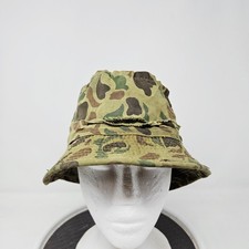Camo Hat Bucket Mens M Green Army Outdoor Hunting Cotton Twill Summer Casual