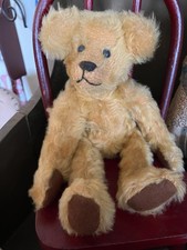 German Mohair Bear Signed By Judy Senk Stuf'd Stuff "Wilbear" Owosso, MI 1990