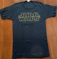 Original Vintage 1977 Star Wars T-Shirt Navy Blue Never Worn, Large